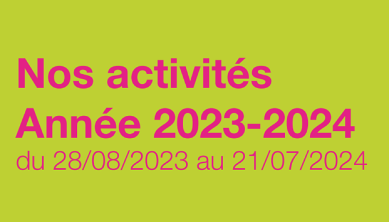 Inscriptions activités enfants 2023/2024
