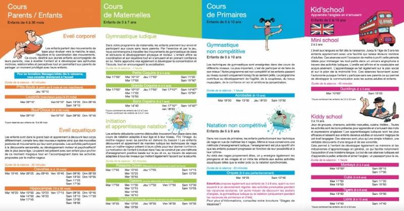 Horaires session Printemps Eté 2022 EdenKids BBA